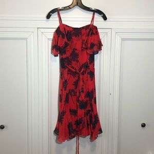Fun, flirty Red Palm Tree Party Dress